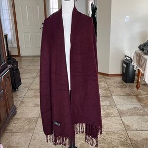 Chic Maroon and Leopard Print Shawls